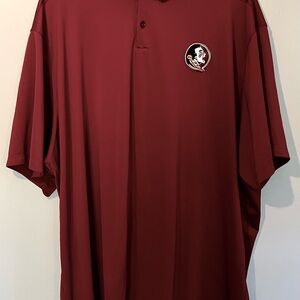 Nike Golf Dri-Fit polo with FSU logo. Size 4XL. Maroon. Very good condition.